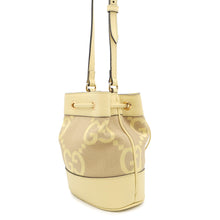 将图像加载到图库查看器中，GUCCI Bucket Shoulder Yellow550620 GG Canvas Leather Size Mini
