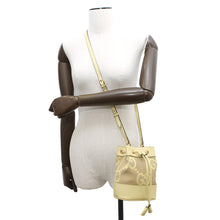 将图像加载到图库查看器中，GUCCI Bucket Shoulder Yellow550620 GG Canvas Leather Size Mini
