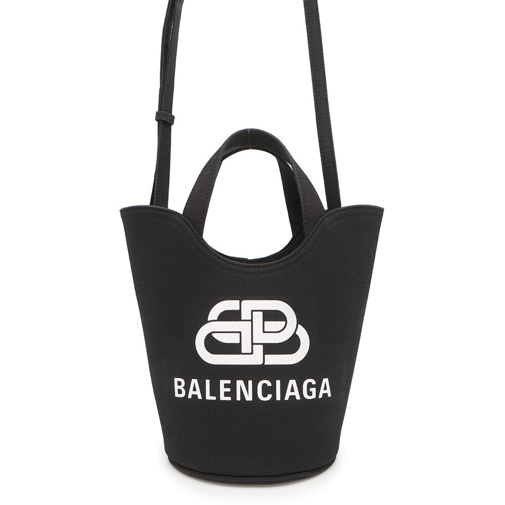 BALENCIAGA Wave XS 2WAYBag Black619979 Canvas Size XS