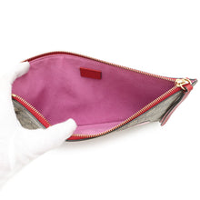 将图像加载到图库查看器中，GUCCI BOSCO Clutch Bag Beige/Pink/Red506280 GG Supreme Suede Leather
