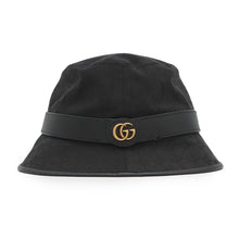 Load image into Gallery viewer, GUCCI Original GG Canvas Bucket Hat Size 59/L Black576587 Canvas Leather
