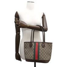 将图像加载到图库查看器中，GUCCI Ophidia tote Beige/Brown726762 GG Supreme Leather Size Small
