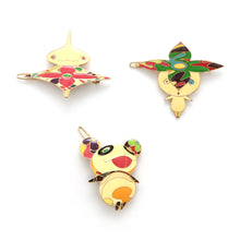 Load image into Gallery viewer, LOUIS VUITTON Takashi Murakami Flower Hatman / Panda / Onion Head Hairpin 3-piece set MulticolorM92595 Metal
