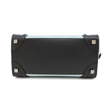 Load image into Gallery viewer, CELINE Luggage shopper Light Blue/White/Black189793 Canvas Leather Size micro
