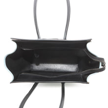 Load image into Gallery viewer, CELINE Luggage shopper Light Blue/White/Black189793 Canvas Leather Size micro
