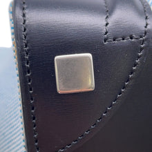 Load image into Gallery viewer, CELINE Luggage shopper Light Blue/White/Black189793 Canvas Leather Size micro
