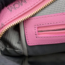 将图像加载到图库查看器中，MCM Visetos Side Studded Backpack PinkMMK3AVE41PK001 Leather Canvas
