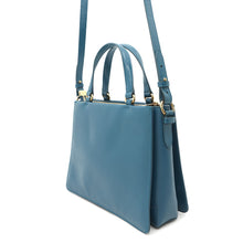 Load image into Gallery viewer, Ferragamo Vara Ribbon 2way Bag Blue21E298 Leather
