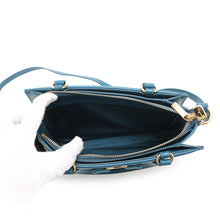 Load image into Gallery viewer, Ferragamo Vara Ribbon 2way Bag Blue21E298 Leather
