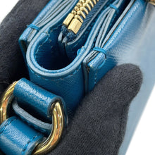 Load image into Gallery viewer, Ferragamo ★Vara Ribbon 2way Bag Blue21E298 Leather
