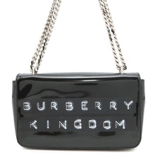 将图像加载到图库查看器中，BURBERRY ChainShoulder Bag Black Patent Leather
