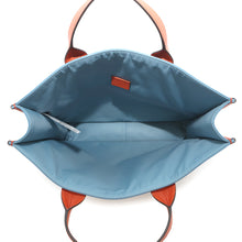 Load image into Gallery viewer, GUCCI Interlocking G Tote Bag Blue/Orange/White550763 Leather Nylon
