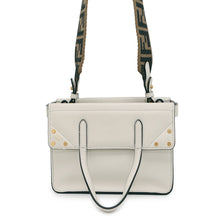 将图像加载到图库查看器中，FENDI Flip White8BT306 Leather Size Small
