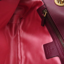 将图像加载到图库查看器中，GUCCI GG Marmont ChainShoulder Bag Purple443497 Velour Leather

