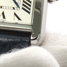 将图像加载到图库查看器中，CARTIER Tank SoloSM H31mm×W24.4mm Stainless Steel Leather Silver DialWSTA0030
