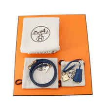 Load image into Gallery viewer, HERMES Kelly Sellier Blue Tie Veau Madame Size 25
