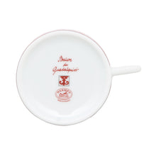 Load image into Gallery viewer, HERMES Guadalquivir Cup &amp; Saucer 2 Customer Set White/Red Porcelain
