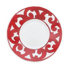 Load image into Gallery viewer, HERMES Guadalquivir Cup &amp; Saucer 2 Customer Set White/Red Porcelain
