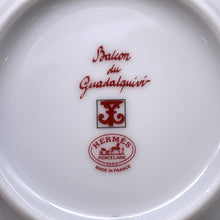 Load image into Gallery viewer, HERMES Guadalquivir Cup &amp; Saucer 2 Customer Set White/Red Porcelain
