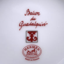 Load image into Gallery viewer, HERMES Guadalquivir Cup &amp; Saucer 2 Customer Set White/Red Porcelain
