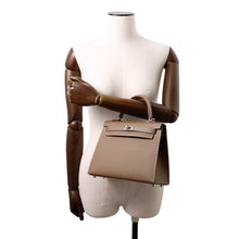将图像加载到图库查看器中，HERMES Kelly Sellier Etoupe Epsom Size 25
