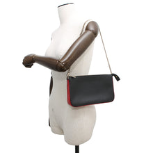 Load image into Gallery viewer, Christian Louboutin LOUBILA Chain Shoulder Bag Black/Red1225230 Calf Leather

