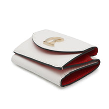 将图像加载到图库查看器中，Christian Louboutin ★Tri-fold Wallet Loubi54 Ruby 54 Compact Wallet White/Red3235108 Patent Leather
