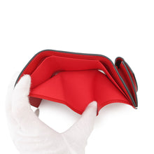 将图像加载到图库查看器中，Christian Louboutin ★Tri-fold Wallet Loubi54 Ruby 54 Compact Wallet White/Red3235108 Patent Leather
