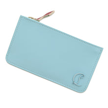将图像加载到图库查看器中，Christian Louboutin ★Ruby 54 Card Holder Light Blue3235111 Leather
