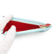 将图像加载到图库查看器中，Christian Louboutin ★Ruby 54 Card Holder Light Blue3235111 Leather
