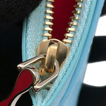 将图像加载到图库查看器中，Christian Louboutin ★Ruby 54 Card Holder Light Blue3235111 Leather
