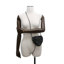 将图像加载到图库查看器中，BALENCIAGA Luca Goal Heart ChainShoulder Black722781 Lambskin
