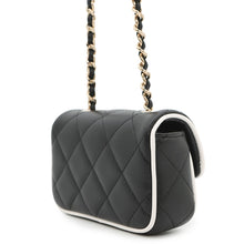 Load image into Gallery viewer, CHANEL ChainClutch Bag Black/WhiteAP4512 Lambskin Size Mini
