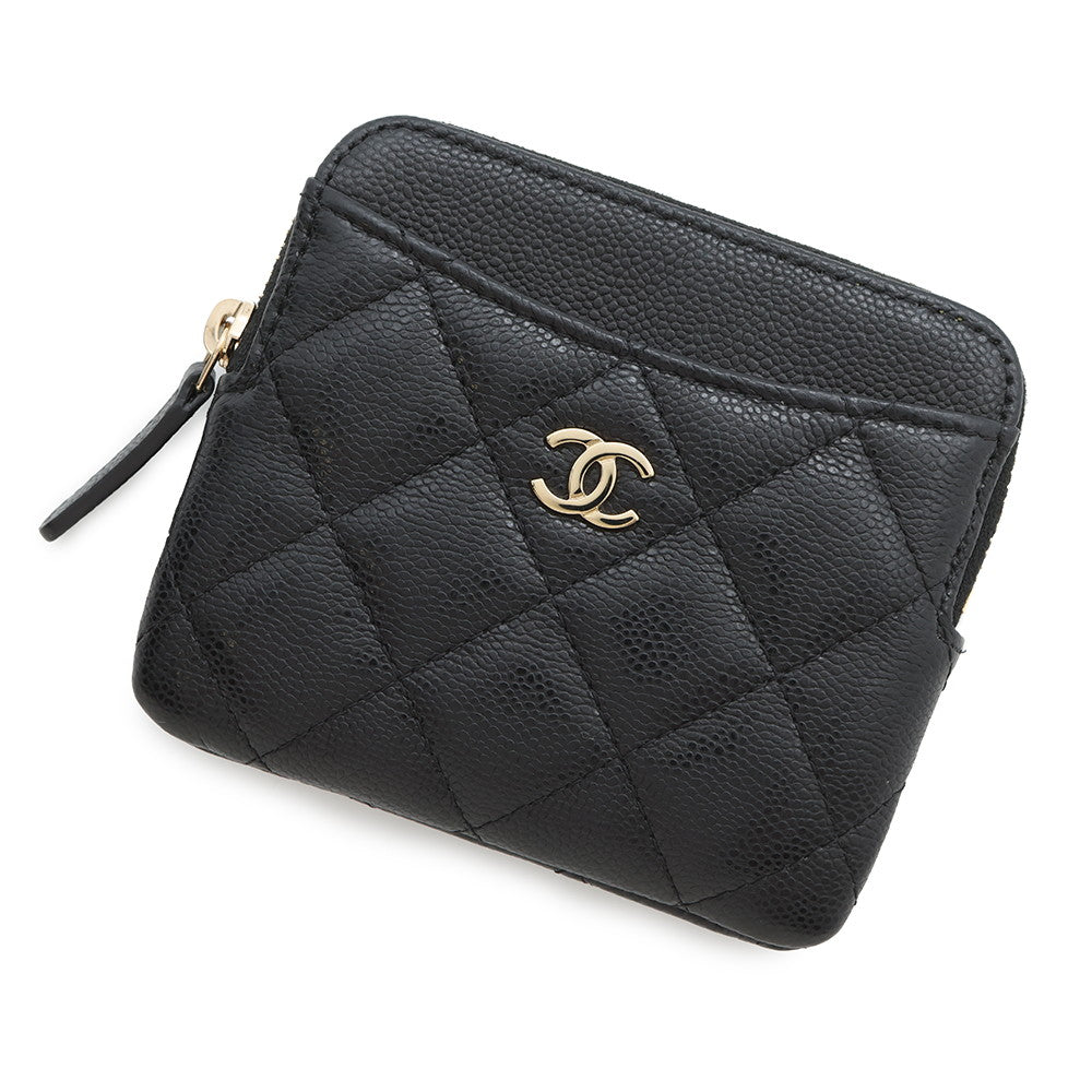 CHANEL Classic Zip Fragment Case BlackAP2061 Caviar Leather