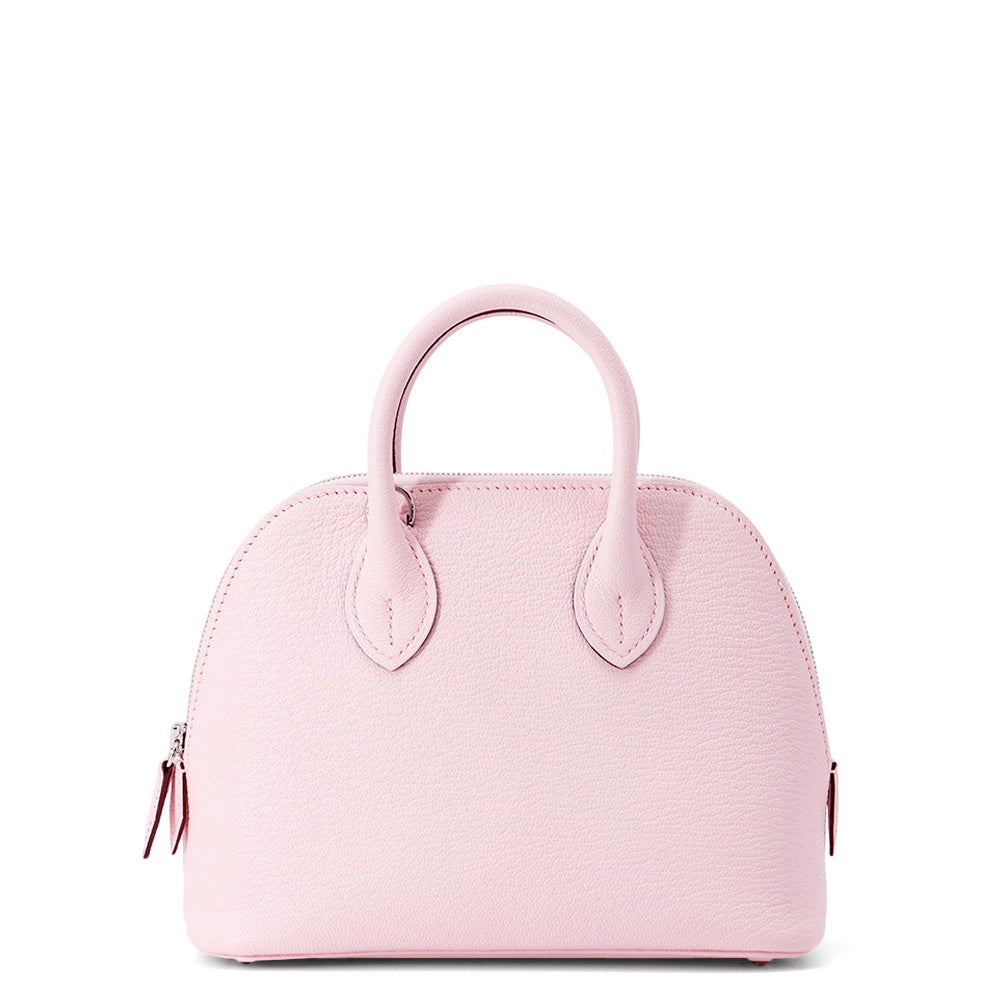 HERMES Bolide 1923 Rose Darling Chevre Myzore Goatskin Size Mini