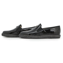 将图像加载到图库查看器中，CHANEL CC Logo Espadrilles slip-ons BlackG31874 Enamel Size 37
