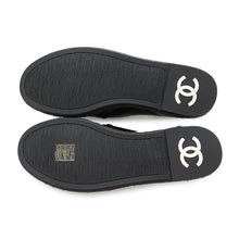 将图像加载到图库查看器中，CHANEL CC Logo Espadrilles slip-ons BlackG31874 Enamel Size 37
