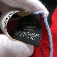 将图像加载到图库查看器中，HERMES Giant Square Brides de Gala Applique Pique Brides de Gala Applique Pique Size 140 Rouge/Black/Blue CielH243940S Cashmere70% Silk30%

