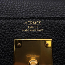Load image into Gallery viewer, HERMES Kelly Retourne Black Togo Leather Size 28
