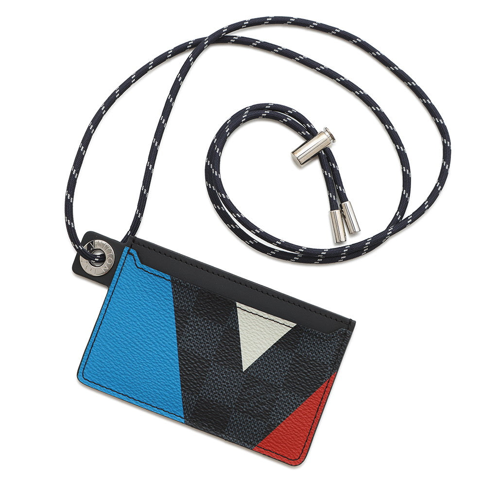 LOUIS VUITTON Porte Cartes Code America's Cup Limited Black/Blue/Red/WhiteN41629 Damier Cobalt