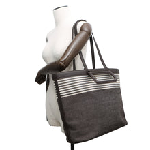Load image into Gallery viewer, Delvaux DtoD  Tote Bag Brown Canvas Leather Size MM

