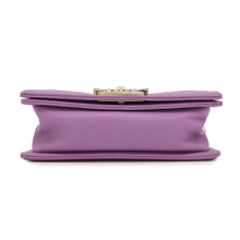 Load image into Gallery viewer, CHANEL Matelasse Boy Chanel Shoulder Bag PurpleA67085 Caviar Leather Size Small
