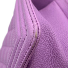 Load image into Gallery viewer, CHANEL Matelasse Boy Chanel Shoulder Bag PurpleA67085 Caviar Leather Size Small
