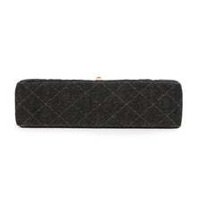 将图像加载到图库查看器中，CHANEL Matelasse W flap WChainShoulder Bag BlackA01113 Denim Size 23
