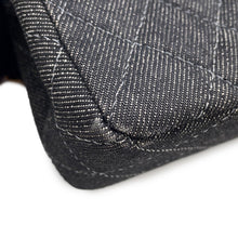 Load image into Gallery viewer, CHANEL Matelasse W flap WChainShoulder Bag BlackA01113 Denim Size 23
