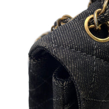 将图像加载到图库查看器中，CHANEL Matelasse W flap WChainShoulder Bag BlackA01113 Denim Size 23
