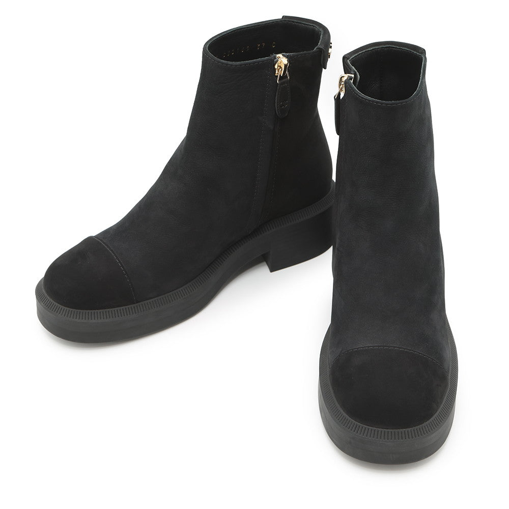 CHANEL short boots BlackG38169 suede Size 37