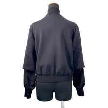 将图像加载到图库查看器中，LOUIS VUITTON Embossed Monogram Zip-Up Jacket Size 36 Black1A9EPZ Nylon72% Polyurethane28%
