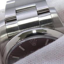 将图像加载到图库查看器中，ROLEX Oyster Perpetual W34mm Stainless Steel Red Grape Dial114200
