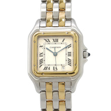 Load image into Gallery viewer, CARTIER PANTHERE MM 2 Row W26.5mm × H26.8mm Stainless Steel K18YG Ivory DialW25028B6
